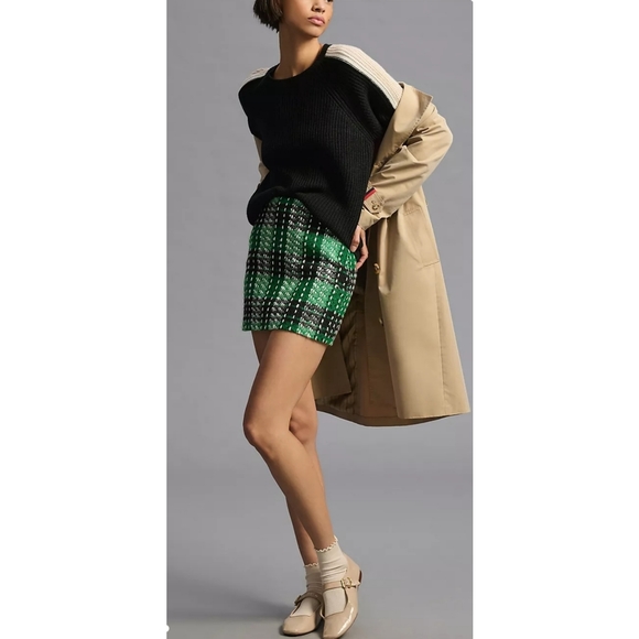 Anthropologie Dresses & Skirts - 30. Anthropologie Endless Rose Plaid Mini Skirt